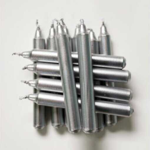 svíčky stříbrné (metalické)